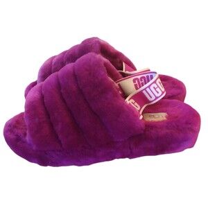 UGG Purple Fluffy Slippers fluff ya